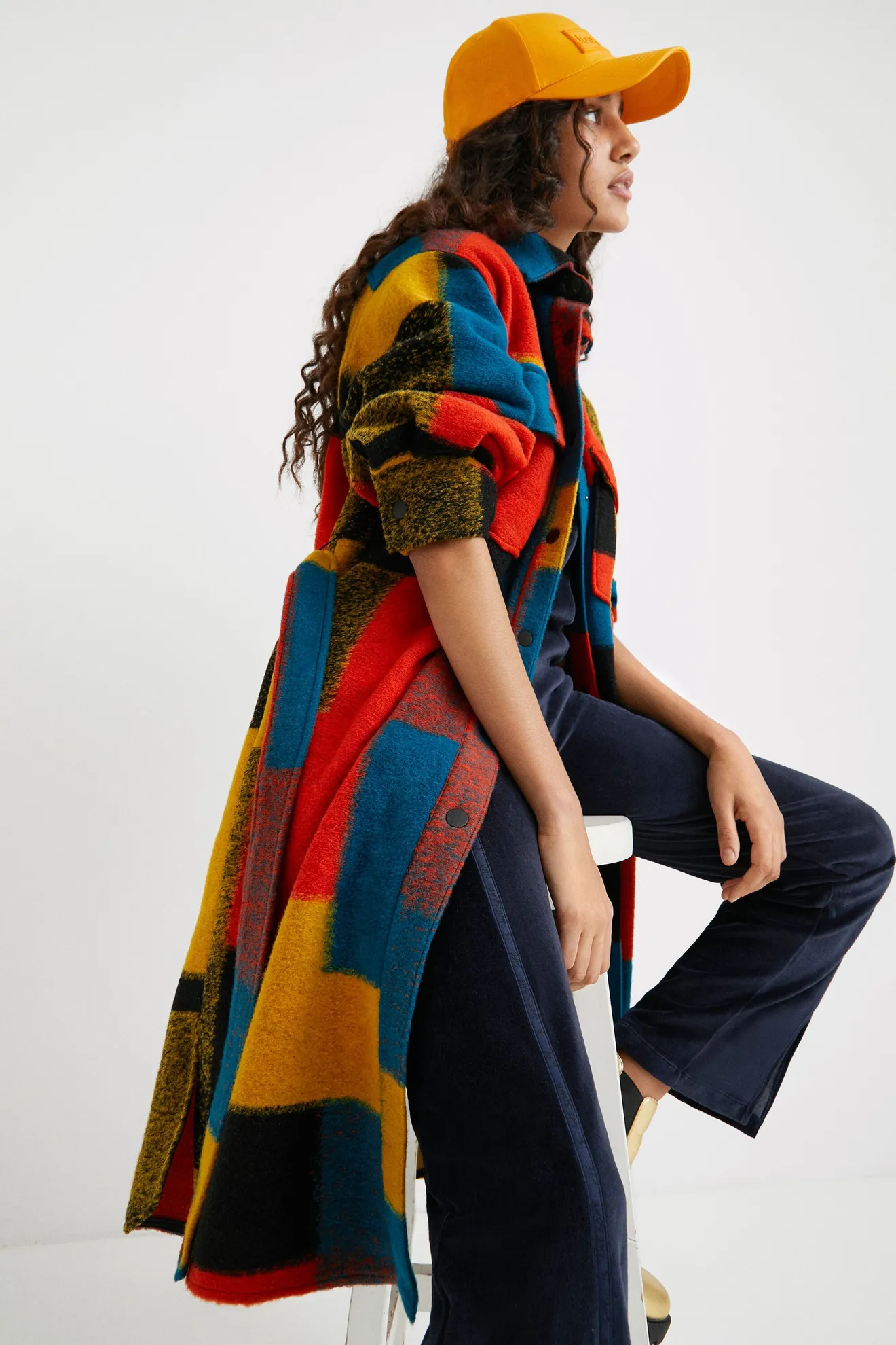 Abrigo largo lana skeakers - Imagen 6