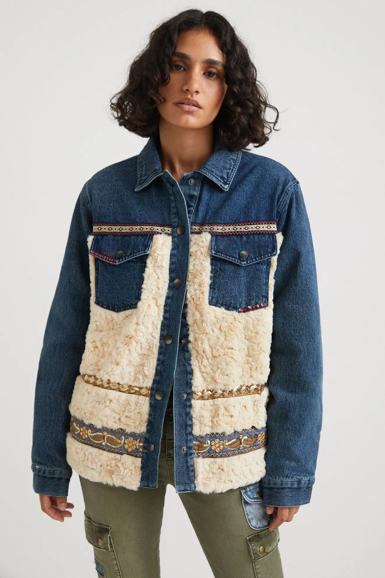 Cazadora vaquera borreguito