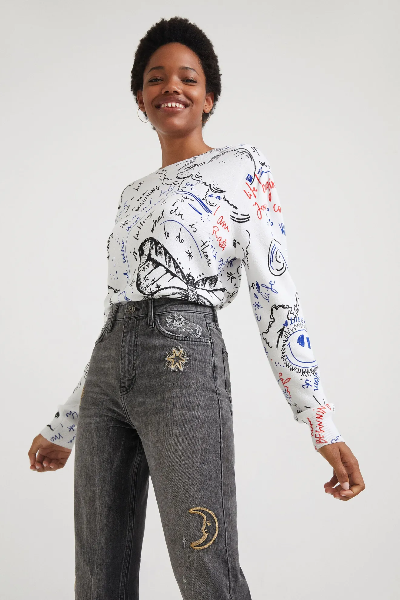 Vaquero straight bordado - Imagen 4