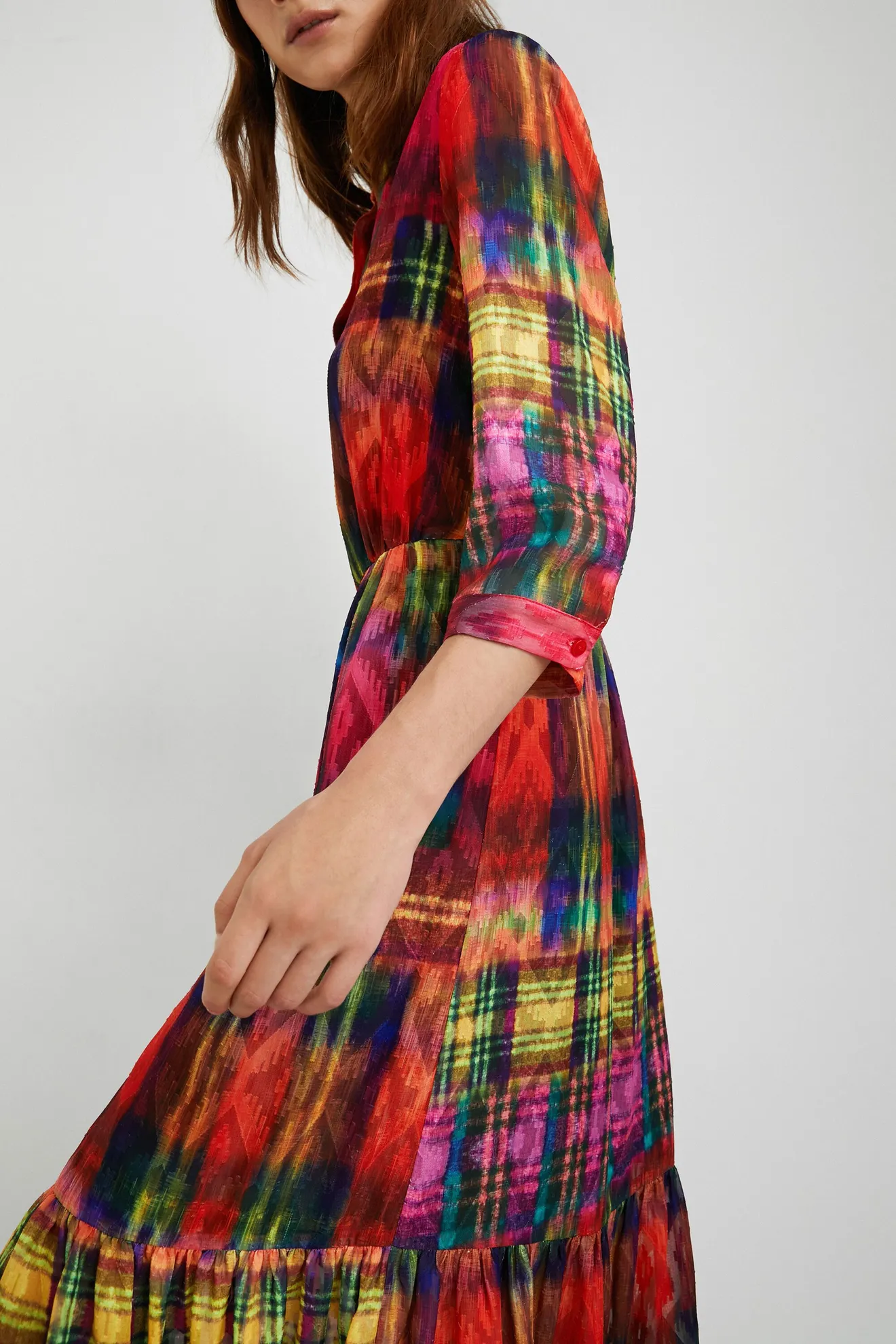 Vestido camisero midi - Imagen 3