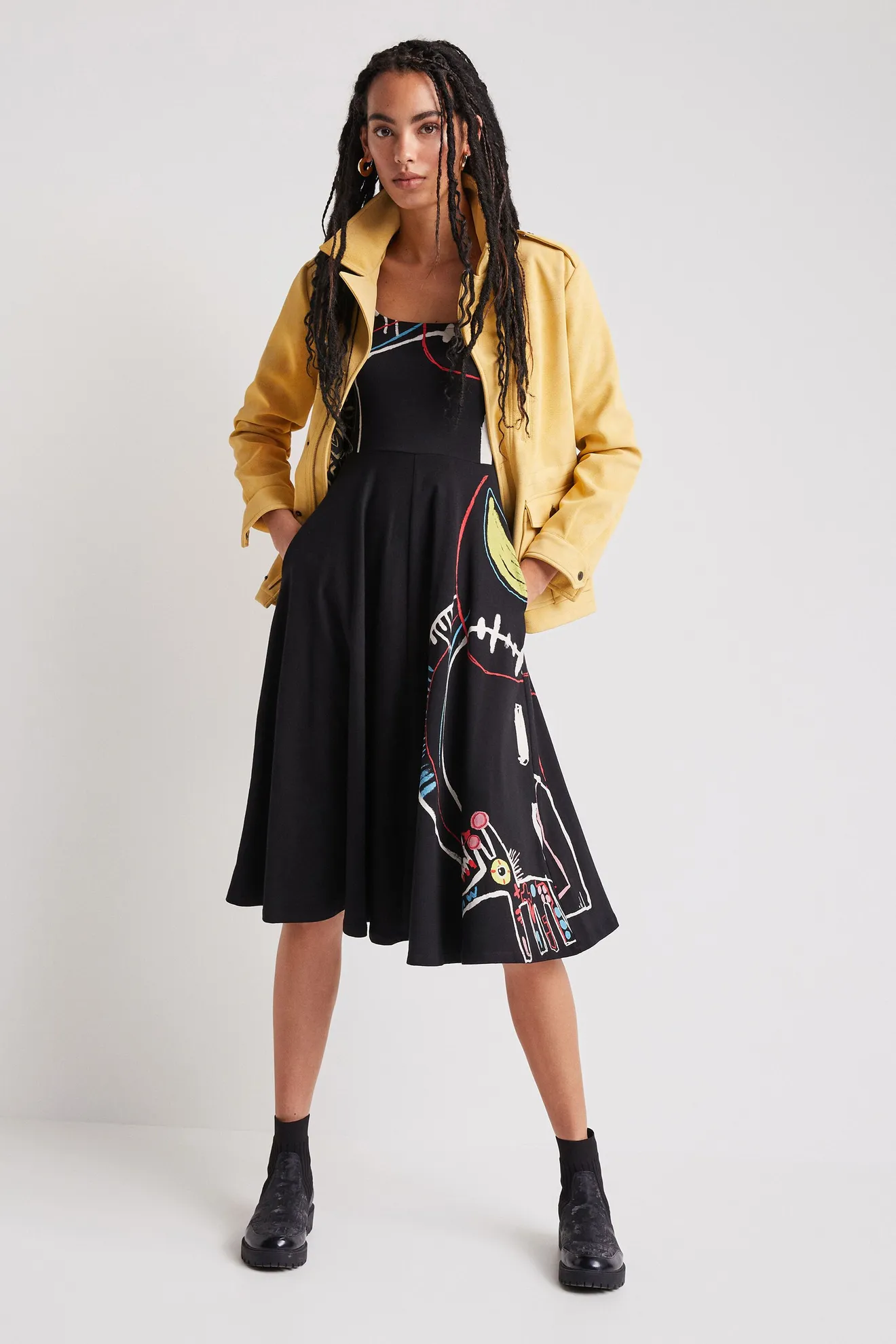 Vestido midi evasé - Imagen 4