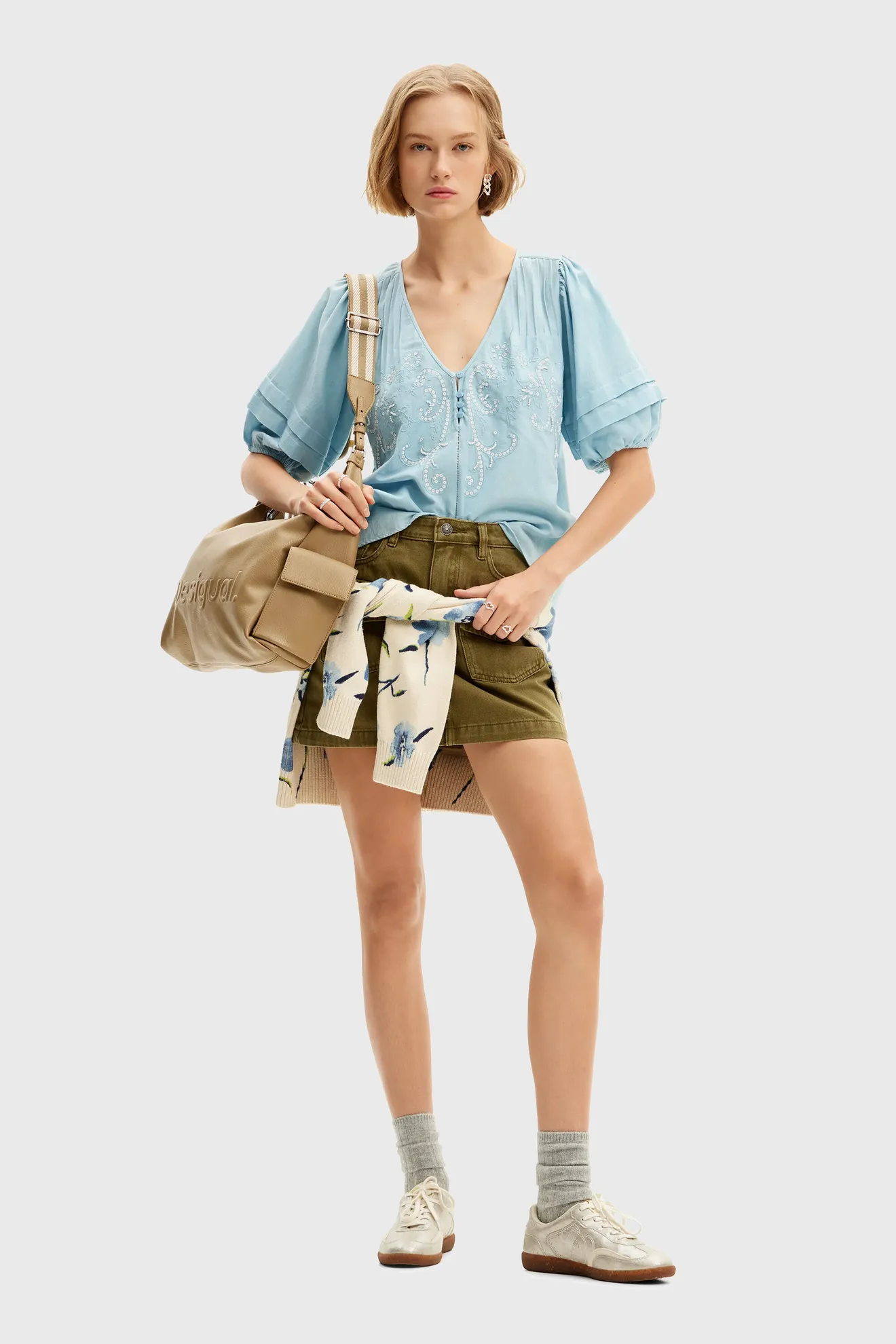 Camisa bordada boho - Imagen 4