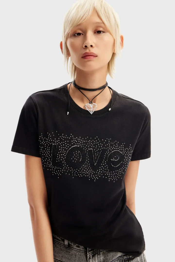 Camiseta strass Love
