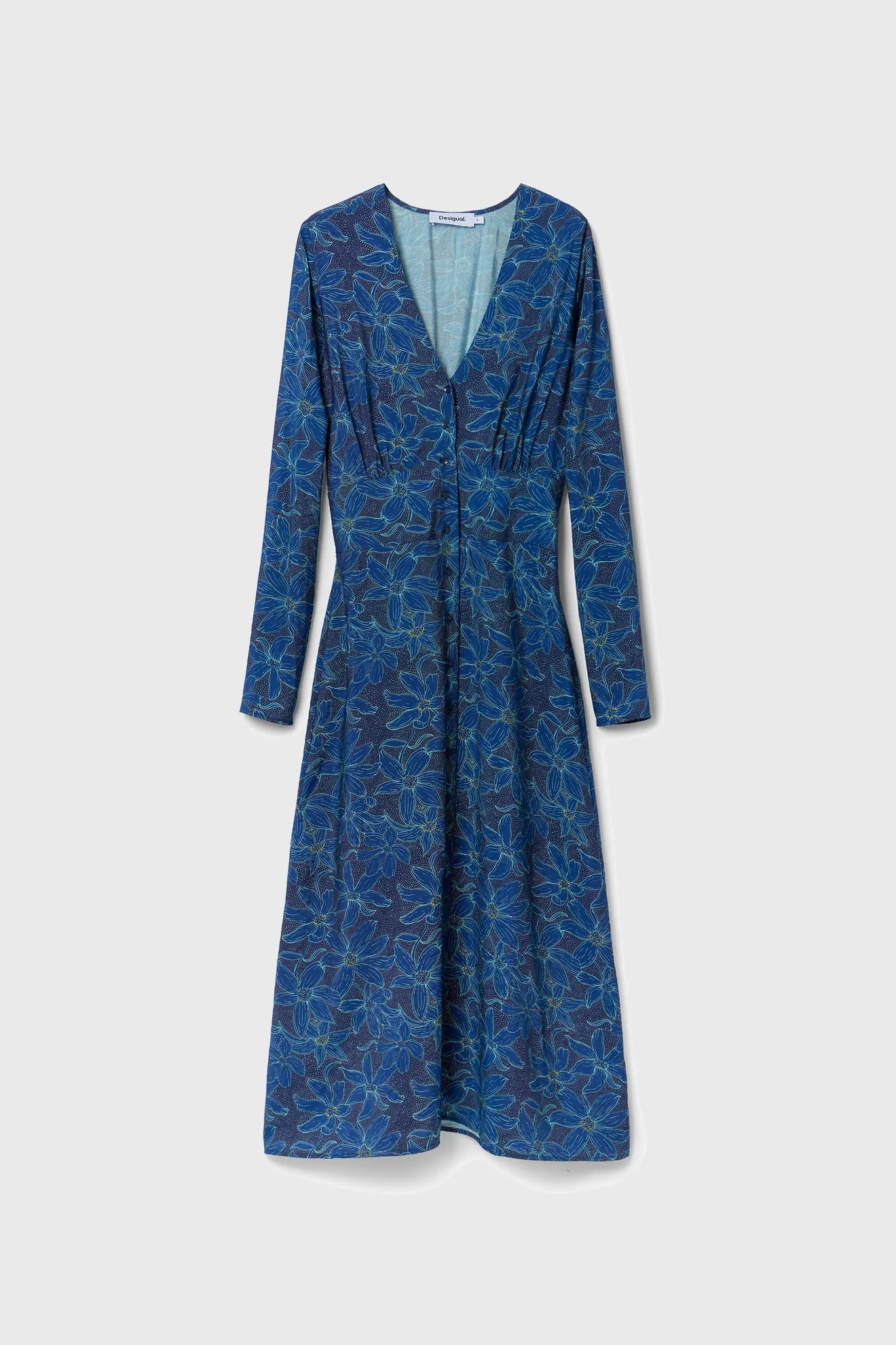 Vestido camisero flores - Imagen 6