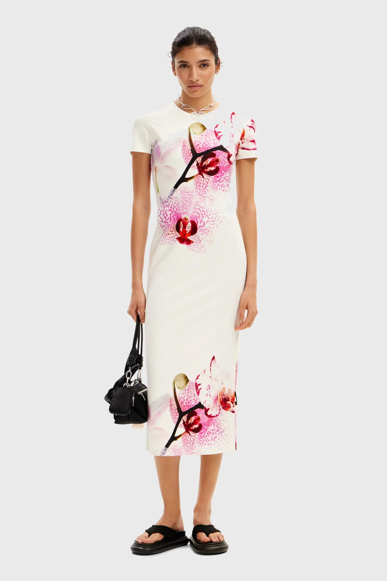 Vestido midi orquídeas - Imagen 5