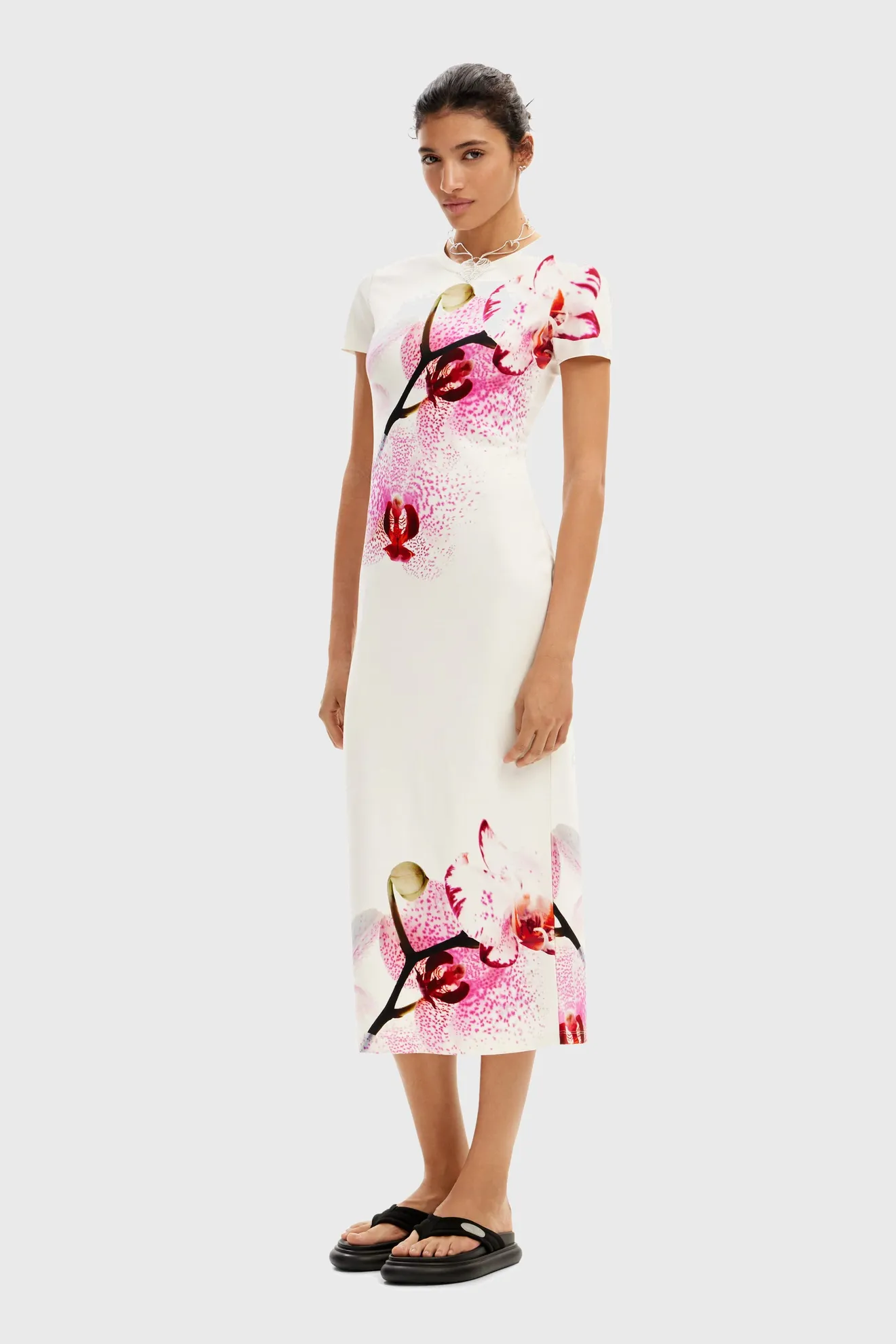 Vestido midi orquídeas - Imagen 2